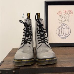 Dr. Martens Gray Lace Up Boots